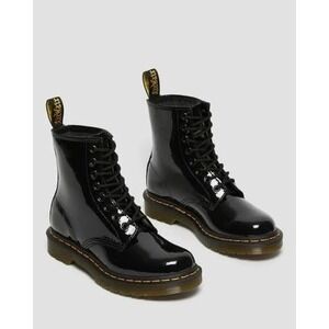Dr. Martens 1460 Black Patent Leather Lace-Up Boots - Women's size 6